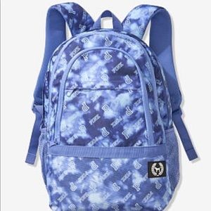BLUE TIE DYE VICTORIA SECRET PINK BOOK BAG